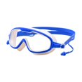 thumbnail image 3 of Gafas de natación para niños, impermeables, ligeras, de silicona suave, antivaho, montura grande. Azul, 3 of 8