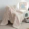thumbnail image 2 of Clearance Items Soft Fleece Throw Blanket 50 Inches Cozy 3D Knot Texture Flannel Blanket Lightweight Warm Blanket for Couch Bed Sofa All Season Camping Travel, 2 of 5