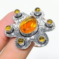 thumbnail image 2 of Natural Citrine Gemstone Handmade 925 Sterling Silver Gift Ring Size 8, 2 of 2