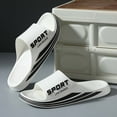 thumbnail image 2 of HNMKIU Couple Sandals Comfortable Summer Outdoor Indoor Bathroom Beach Unisex Slides for Casual Everyday Footwear Shoes for Men White,6, 2 of 4