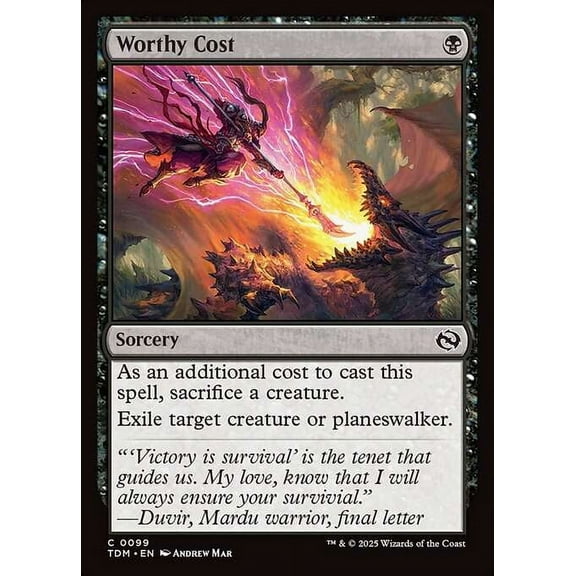MtG Tarkir: Dragonstorm Common Worthy Cost #99