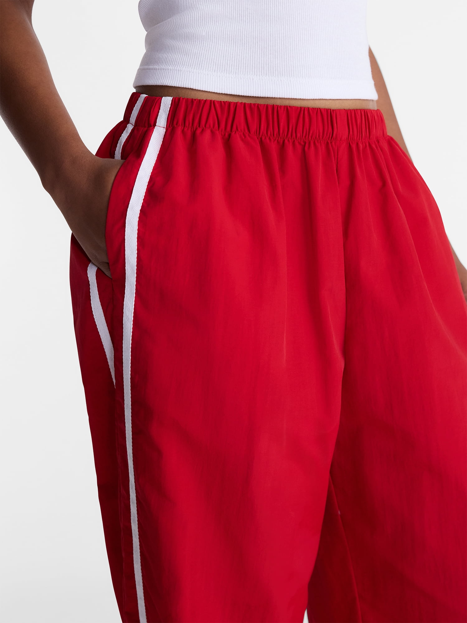 No Boundaries Nylon Game Day Track Pants, 30.5'' Inseam, Women's XXS-XXL
