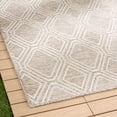 thumbnail image 3 of NICOLE MILLER NEW YORK Corin Diamond Indoor Outdoor Area Rug, UV Fade Resistant, Low Pile, Taupe/Cream, 7'10"x10'2", 3 of 7