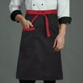 thumbnail image 4 of LShunze Chef Works Unisex Half Bistro Server Apron with Pockets,Adjustable Oil-Proof Stain-Proof Breathable Kitchen Cooking Apron for Home Restaurant, 4 of 8