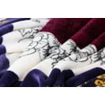thumbnail image 4 of DaDa Bedding Botanical Floral Striped Carnations Mink Flannel Fleece Throw Blanket (XY9829), 4 of 11