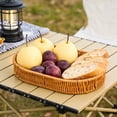 thumbnail image 6 of Woven Plastic Storage Basket for Fruit Vegetables Bread Snacks, Imitation Rattan Tray Organizer for Kitchen Countertop or Pantry, 6 of 6