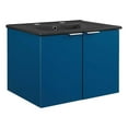 thumbnail image 2 of Modway Maybelle Modern Wood Wall-Mount Bathroom Vanity in Navy/Black, 2 of 10