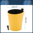 thumbnail image 4 of Unique Bargains Car Trash Can Hanging Front Rear Seats Faux Leather Trash Bin Yellow 1 Pcs, 4 of 6