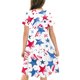 thumbnail image 4 of Odeerbi Niñas Día de La Independencia Vestido de Línea A Verano Patriótico Cuello Redondo Manga Corta Vestido Casual, 4 of 9