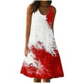 thumbnail image 2 of Viikei Summer Dresses for Girls,Women's Summer Casual Loose Sleevless Crew Neck Dress Red XXXXXL, 2 of 5