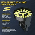 thumbnail image 2 of 3157 LED Backup Reverse Light Bulb for Buick Rendezvous 2002-2007 6000K White 4014 18-SMD 2pcs, 2 of 6