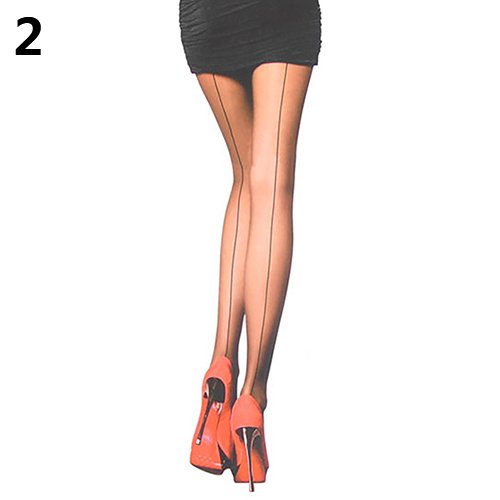 AYYUFE Women's Ultra Sheer Transparent Line Back Seam Tights Stockings  Pantyhose