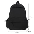 thumbnail image 2 of Mochila escolar negra, impermeable, informal, ligera, de viaje, para hombres, mujeres, para la universidad, la escuela secundaria, para niños, niñas y adolescentes., 2 of 7