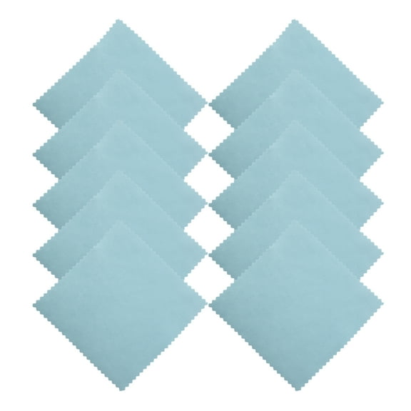 Unique Bargains 10 Pcs Reusable Glasses Cleaning Cloth for Glasses 3.94"x3.94" Blue