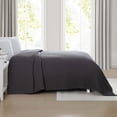 thumbnail image 4 of Grand Hotel Woven Cotton Blanket, Twin, Gray, 4 of 7