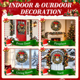 thumbnail image 2 of Moonsun 24" Pre-Lit Christmas Wreath, Flocked White, Warm White Lights with Bow & Large Jingle Bells for Front Door, Window, Mantel, Indoor & Outdoor Holiday Decor, 2 of 8