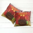 thumbnail image 6 of Ambesonne Colorful Throw Pillow Cover 2 Pack, Birthday Party Cakes, 24", Multicolor, 6 of 7