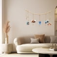 thumbnail image 5 of 2pcs Wood Bead Garland with Clothespins Hanging Collage Picture Frame for Boho Wall Decoration Photo Display Photos Holder Christmas Cards Holiday Clips, 5 of 7