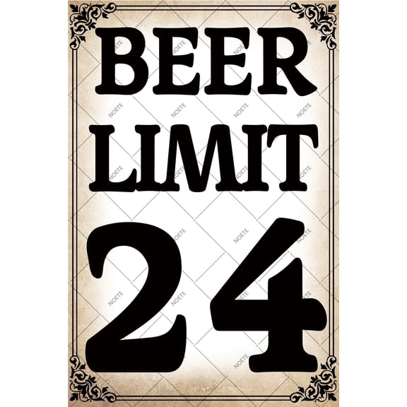 Noete Vintage Beer Signs 8x12 Inch Rustic Metal Beer Signs for Man Cave, Garage, Bar & Home Decor Durable, Waterproof Tin Sign with Retro Design