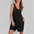 thumbnail image 6 of SDNall Jumpsuits for Women Casual Comfort Solid Color Temperament Long Strap Jumpsuit Tshirt Romper Womens Rompers Summer, 6 of 9