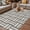 Brown, variant on Green Stripes Texture Outdoor Rug for Patio/Deck/Porch, Non-Slip Large Area Rug 6 x 9 Ft, Retro Minimalist Geometric Lines Art Indoor Outdoor Rugs Washable Area Rugs, Camping Rug Carpet Runner