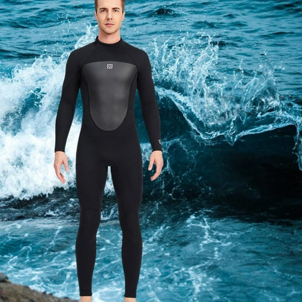 Traje de neopreno de 3 mm de primera calidad para hombres y niñas, traje de buceo con cremallera completa, protección contra sarpullidos para buceo M hombre Cola Traje de buceo