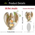thumbnail image 3 of Elegant Acrylic Praying Angel with Heart Motifs 2D Flat Ornament with Base Ideal For Family Decors Keepsakes Gifting, 3 of 4