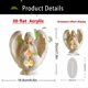 thumbnail image 3 of Elegant Acrylic Praying Angel with Heart Motifs 2D Flat Ornament with Base Ideal For Family Decors Keepsakes Gifting, 3 of 4