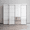 White, variant on Aria 3D-EX Wardrobe with 1 Mirror