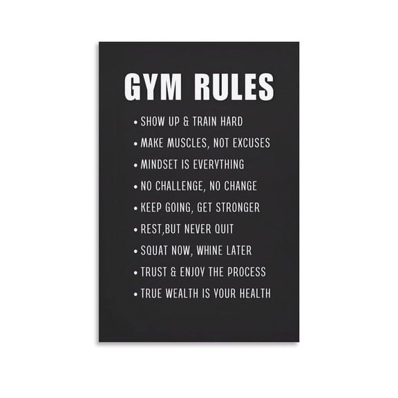Workout Motivational Quotes Gym Rules Picture Print Wall Art Poster Painting Canvas Posters Artworks Gifts Idea Room Aesthetic