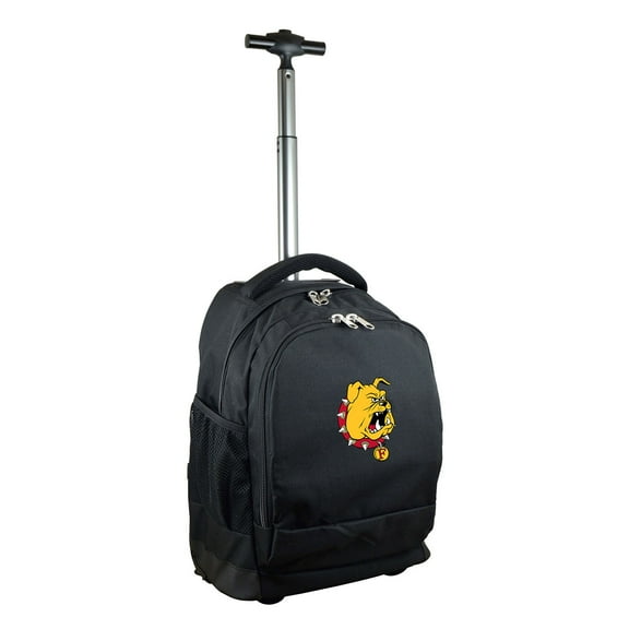 Black Ferris State Bulldogs 19'' Premium Wheeled Backpack