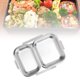 thumbnail image 5 of Contenedor De Caja De Almuerzo De Acero Inoxidable, Portátil 2 Compartimentos Desmontables Caja De Almuerzo Cuadrada De Almacenamiento De Alimentos Con Tapa Utensilios De Cocina, 5 of 7