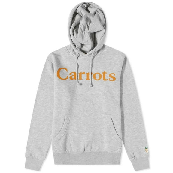 Carrots By Anwar Carrots Men's Classic Logo Wordmark Hoodie Sweatshirt (Small, Heather Grey)