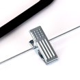 thumbnail image 5 of Perchas para pantalones con clips, paquete de 10, perchas de terciopelo blanco marfil y negro, antideslizantes, ahorran espacio para pantalones, faldas, abrigos y vestidos, 5 of 5