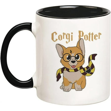 

Fonhark Corgi Potter Mug - Dog Mom Dad Corgi Lover 11 Oz Novelty Coffee Mug/Cup