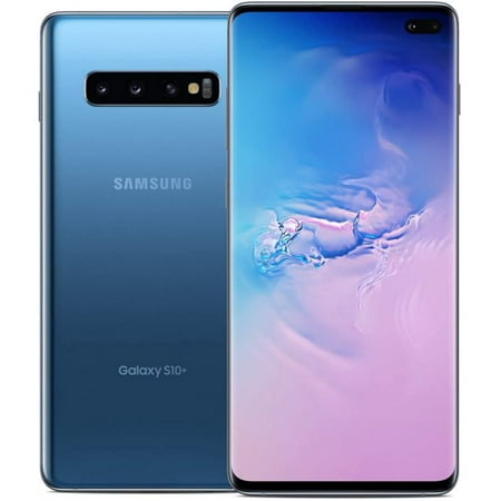 Restored Samsung Galaxy S10+ Plus G975U 128GB Prism Blue Fully Unlocked Smartphone (Used)