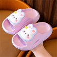 thumbnail image 2 of LNMQLPDBS baby sandals water shoes Cute cartoon Rabbit Soft Sol Lightweight baby Bathroom Slipper Sandals Flexible Comfort Shoes Quick-Dry Kids Toddler Slippers Purple 7-9 Years, 2 of 4