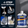 thumbnail image 6 of Metal Repair Adhesive for Stainless Steel and Aluminum, Waterproof Leak Sealer and Casting Repair Paste, Strong AB Glue for Cracks and Holes, Machinable Epoxy for DIY and Industrial Fixes, 6 of 6