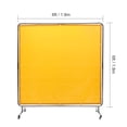 thumbnail image 3 of KFFKFF Welding Barrier & Stand, 6ft x 6ft, Flame-Retardant Vinyl Guard, Mobile with 4 Casters (2 with Brakes), Yellow - Ideal for Workshops & Industrial Safety, 3 of 9