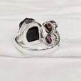 thumbnail image 5 of Natural Pear Garnet Ring, Rough Garnet Adjustable Ring, January Birthstone, Three Stone, 925 Sterling Silver, Womens Ring, Christmas, Thanksgiving, Handmade, Statement Jewelry, Rough Gemstone Jewelry, 5 of 5