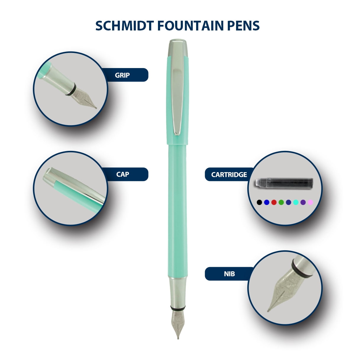 Schmidt Intrinsic Fountain Pen - Turquoise