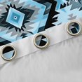 thumbnail image 4 of Manfei Vintage Aztec Print Curtains Pack of 2 (42x84 Each),Rustic Farmhouse Cabin Curtains Blackout,Black Gray Blue Bedroom Curtains For Adults,Luxury Bedroom Decor, 4 of 6