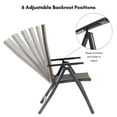 thumbnail image 3 of Outdoor PE Wicker Foldable Reclining Chair with Sapphire Stripe Seat Cushion, 3 of 10