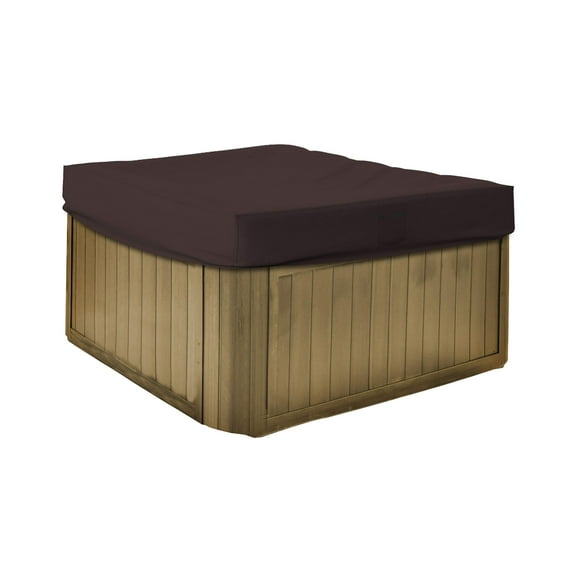 COVERS&ALL Hot Tub Cover/Spa Cover 18 Oz Waterproof - 100% Weather Resistant Outdoor Square Spa Cover with Elastic for Snug Fit (14" H x 94" W x 94" D, Coffee)