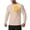 Khaki, variant on kosheko Men's Regular-Fit Crewneck Long-Sleeve Tee with Contrast Zip Chest Pocket, Light Performance Fabric for Trail Walks White S