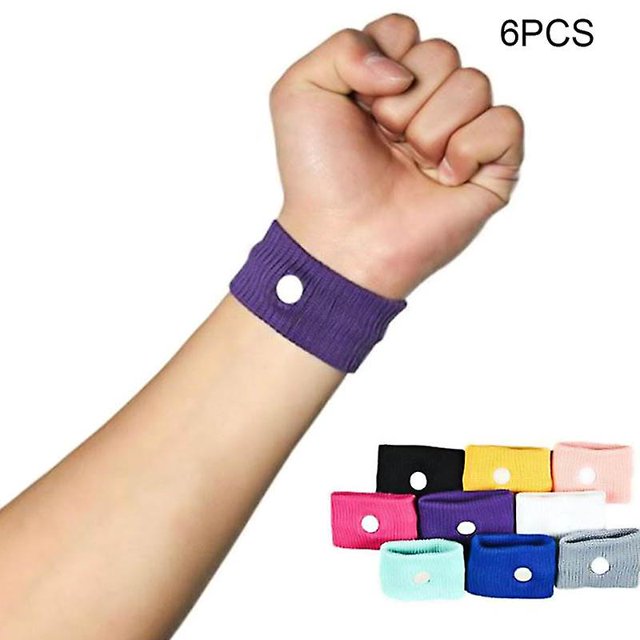 Pulseras antináuseas, bandas para enfermos de viaje, mareo en avión, mar, coche, Color aleatorio JM