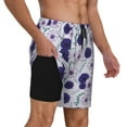 thumbnail image 2 of Kdxio Daisies Flowers Print Men's Swim Trunks with Compression Liner 7 Inch Inseam Quick Dry Swim Shorts, 2 of 7