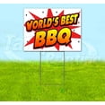 thumbnail image 1 of Wbg Worlds Best Bbq (18" x 24") Yard Sign, Includes Metal Step Stake, 1 of 6