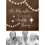 Oh Holy Night Stars - 5x7 Personalized Religious Holiday Card