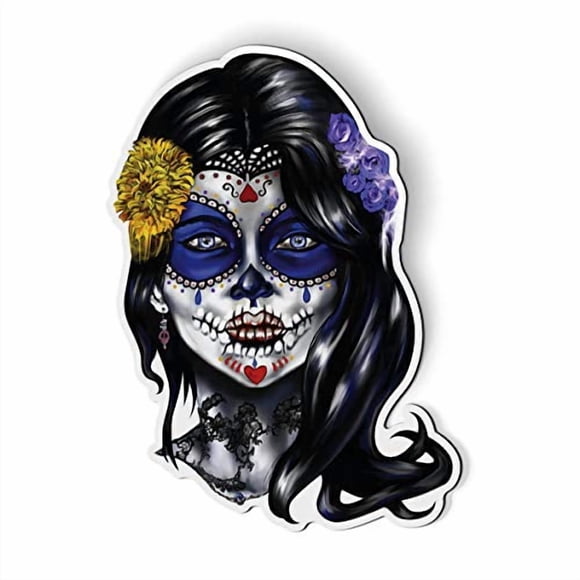 Day of The Dead Beauty - Aimant 5.5 Pouces pour Casier de Voiture Réfrigérateur
